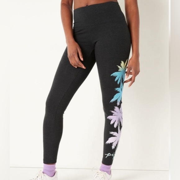 PINK Victoria's Secret Pants - Victoria’s Secret PINK Tropical High Waisted Cotton Leggings!